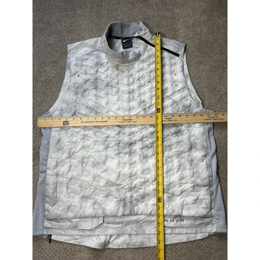 Nike Aeroloft Tech Pack Men's XXL 2XL Gray / White Running Vest Goose Down